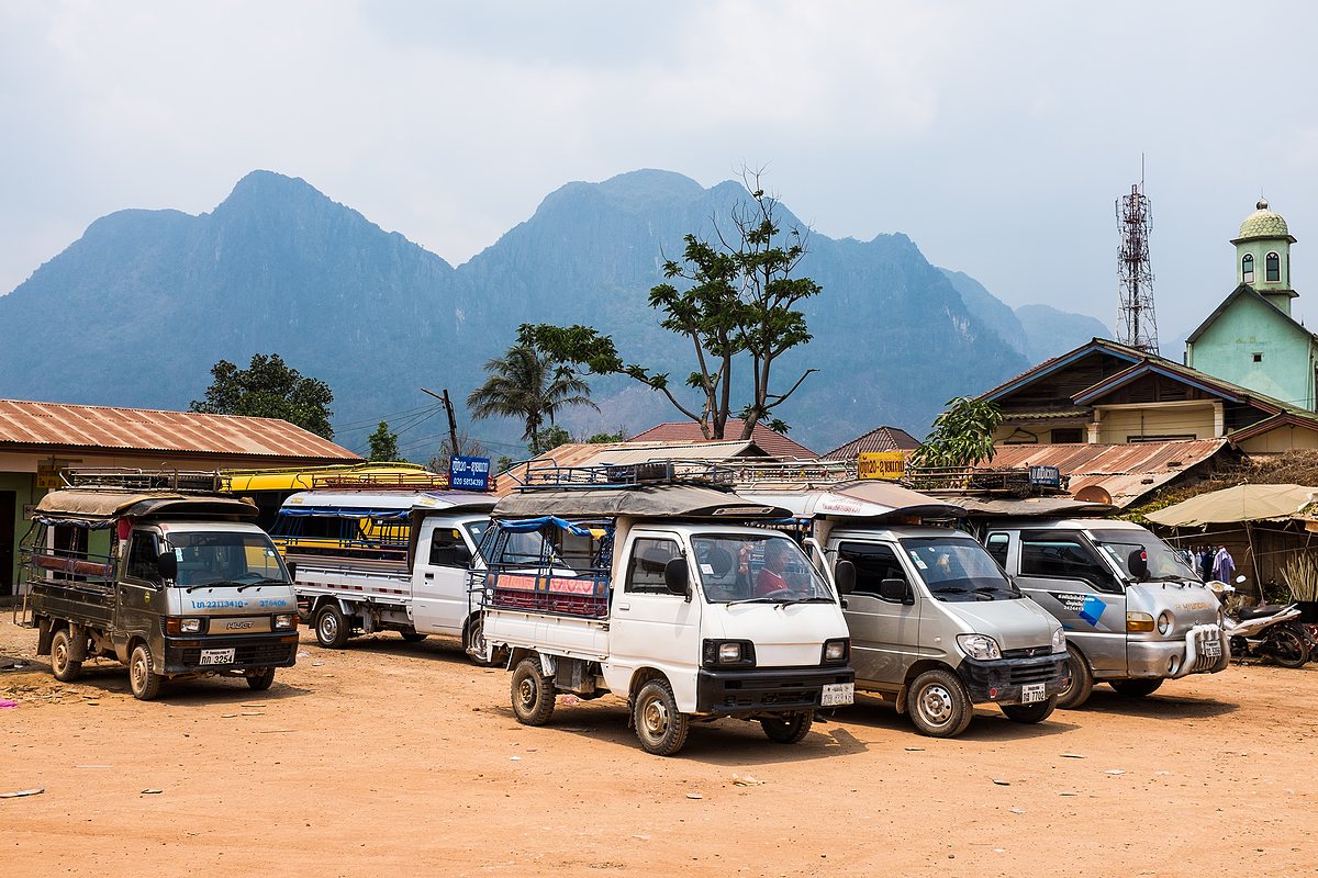 Lak Sao, dworzec autobusowy (Laos 2015)